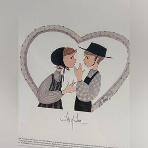 P. BUCKLEY MOSS "LOTS OF LOVE" 1995 LIMITED EDITION HAND SIGNED PRINT Amish